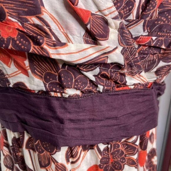 Womens Floral Sundress Spaghetti Straps Empire Waist Size Medium c - Picture 4 of 14